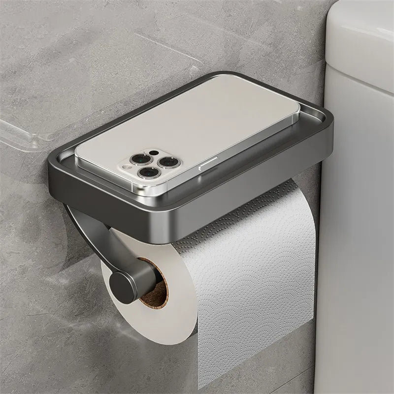 Toiletrolhouder met Plankje - Stalux