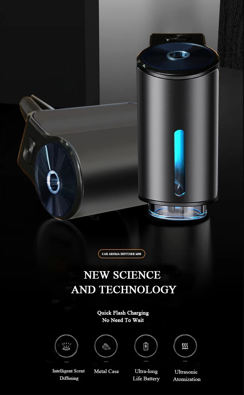 ELEKTRISCHE AROMA DIFFUSER - LUCHTVERFRISSER VOOR AUTO - USB LUCHTBEVOCHTIGER