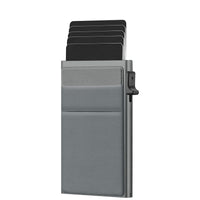 SMUKŁY RFID UCHWYT NA KARTY KREDYTOWE - CIEŃKI MINI METALOWY PORTFEL DLA MĘŻCZYZN