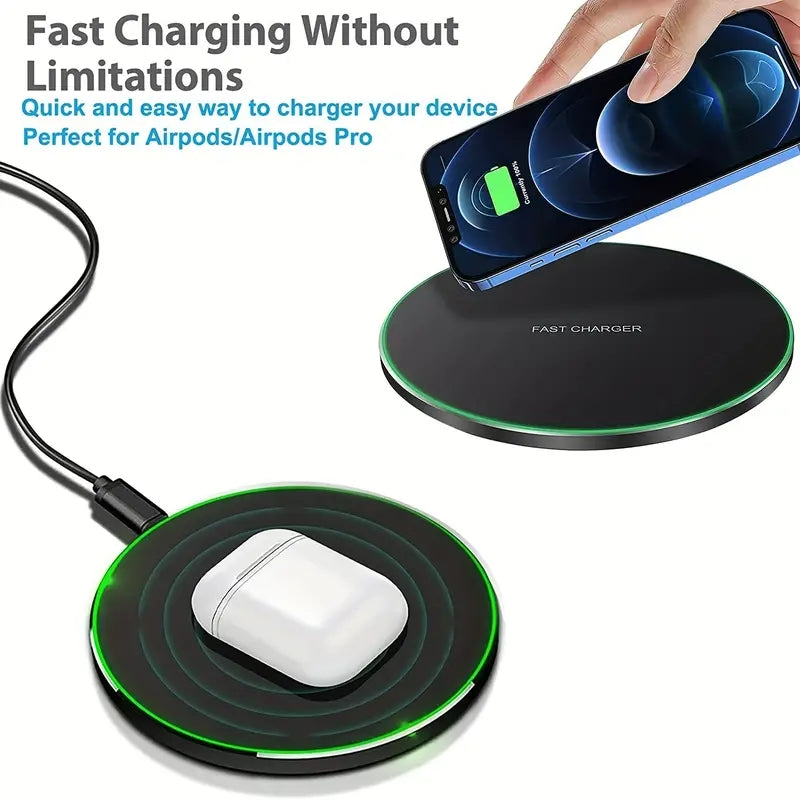 30W DRAADLOZE SNELLADER VOOR IPHONE & ANDERE TOESTELLEN | INDUCTIE OPLADER PAD