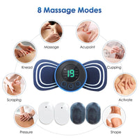 DRAAGBARE ELEKTRISCHE MINI NEK MASSAGER MET PAD & AFSTANDSBEDIENING | INTELLIGENT MASSAGEAPPARAAT