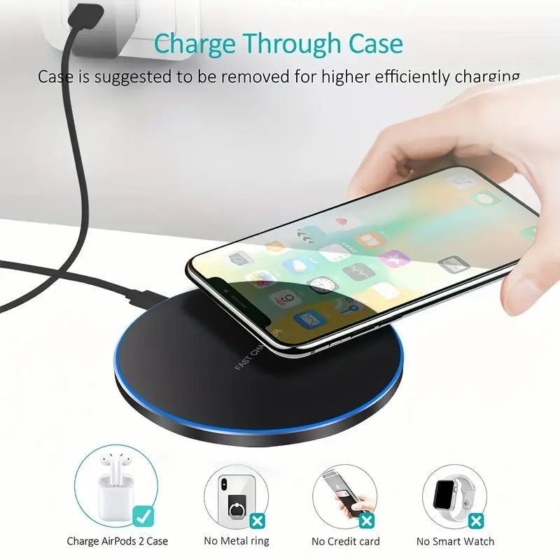 30W DRAADLOZE SNELLADER VOOR IPHONE & ANDERE TOESTELLEN | INDUCTIE OPLADER PAD