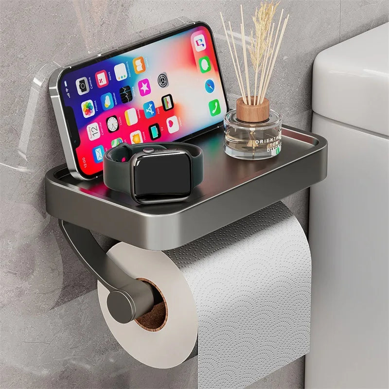 Toiletrolhouder met Plankje - Stalux