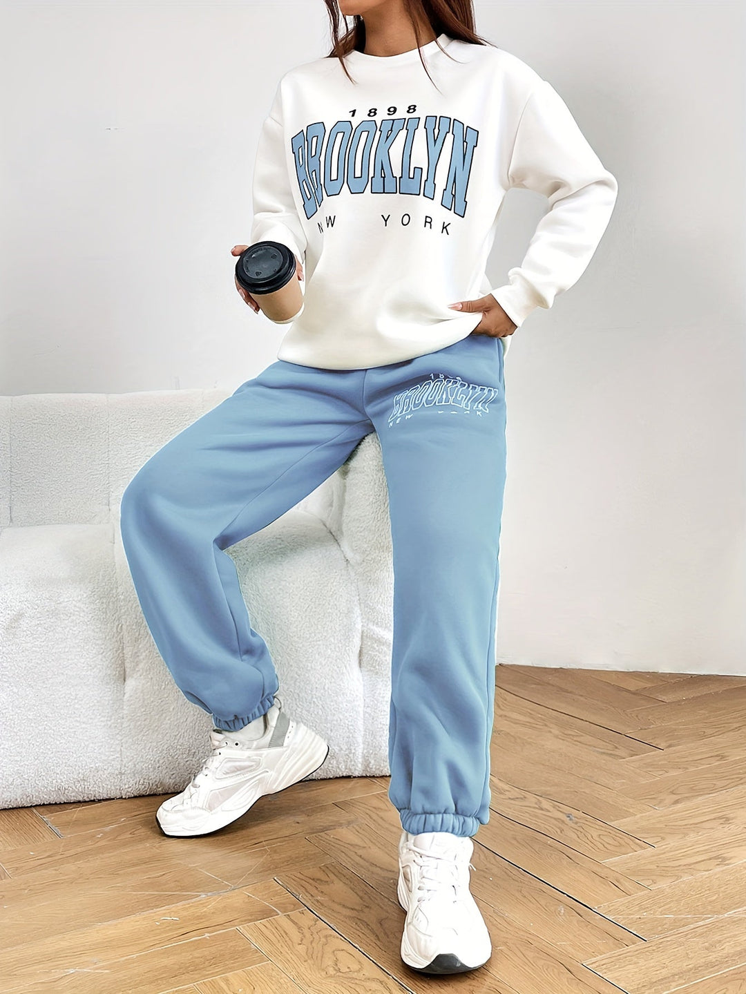 Tweedelig Jogginpak met Trendy Letterprint - Isabelle