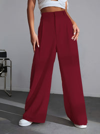 Luxe Effen Broek Met Wijde Pijpen - Lana