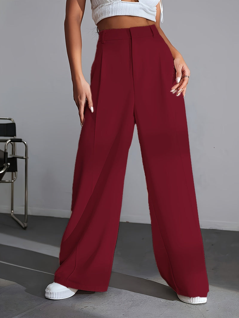 Luxe Effen Broek Met Wijde Pijpen - Lana