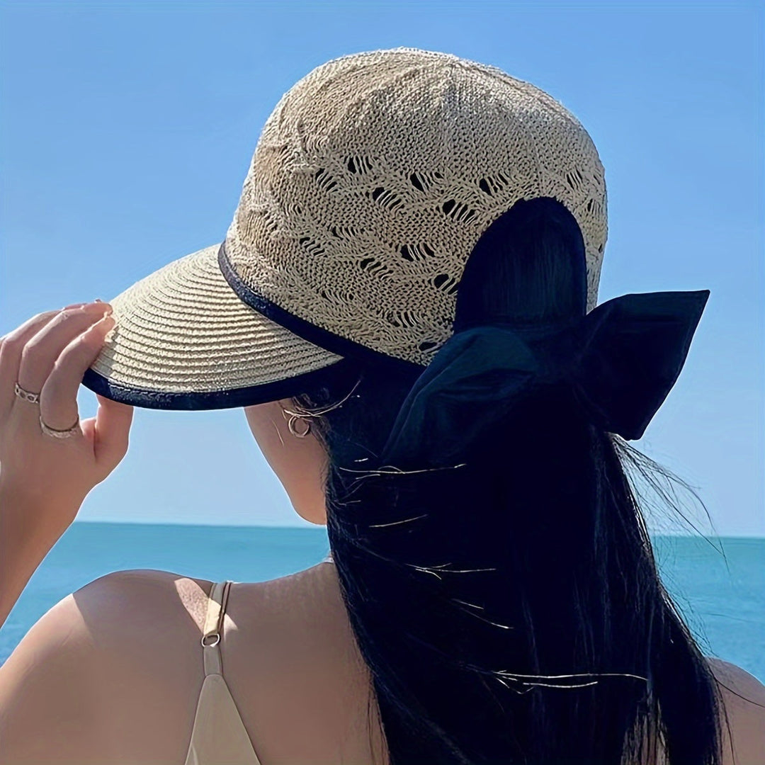 Gevlochten Zomerhoed met Strikdetail – Norah