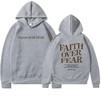 Uniseks Hoodie "Geloof Over Angst" Psalmen 118:6 - Faithmore