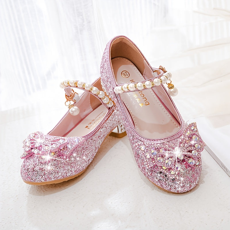 Glitterschoen Isla – Comfortabele Instapper met Pailletten & Parels voor Meisjes