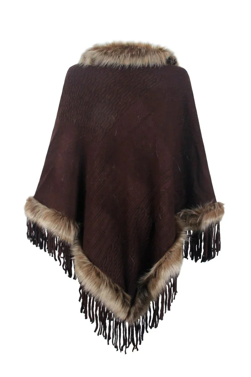 Stijlvolle Winter Poncho voor Dames - Sophie