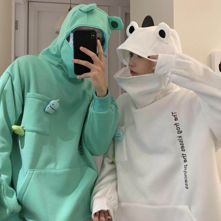 Uniseks Hoodie met Kikkerontwerp – Froggy