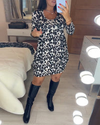 Sukienka jesienna w panterkę – Leona