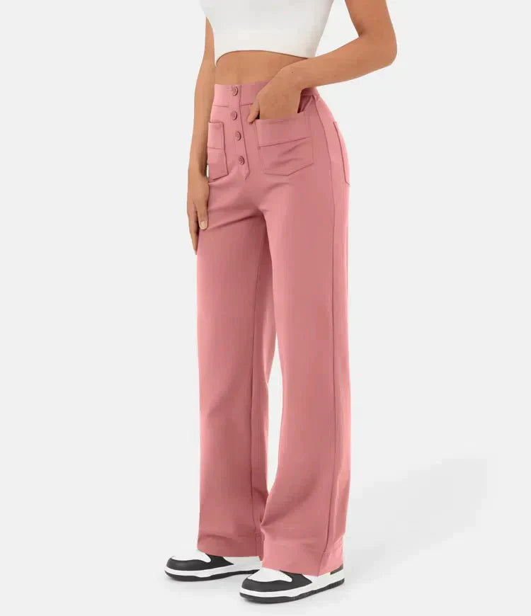 Flexibele Hooggetailleerde Broek - Luna