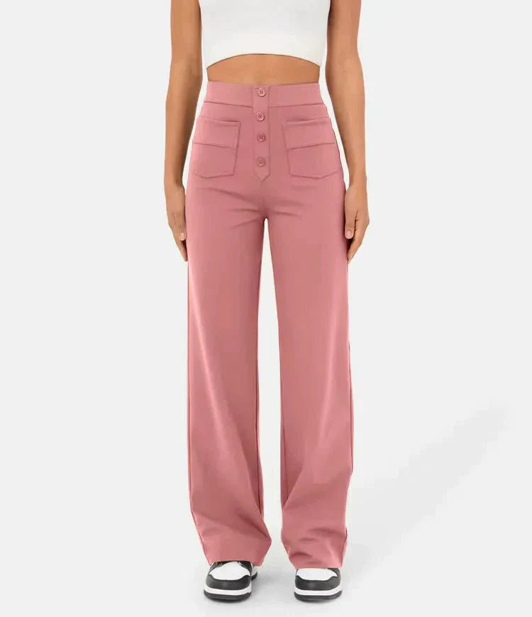 Flexibele Hooggetailleerde Broek - Luna