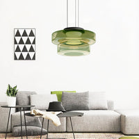 Moderne Glazen Hanglamp in Bauhaus Stijl - AuroraSphere