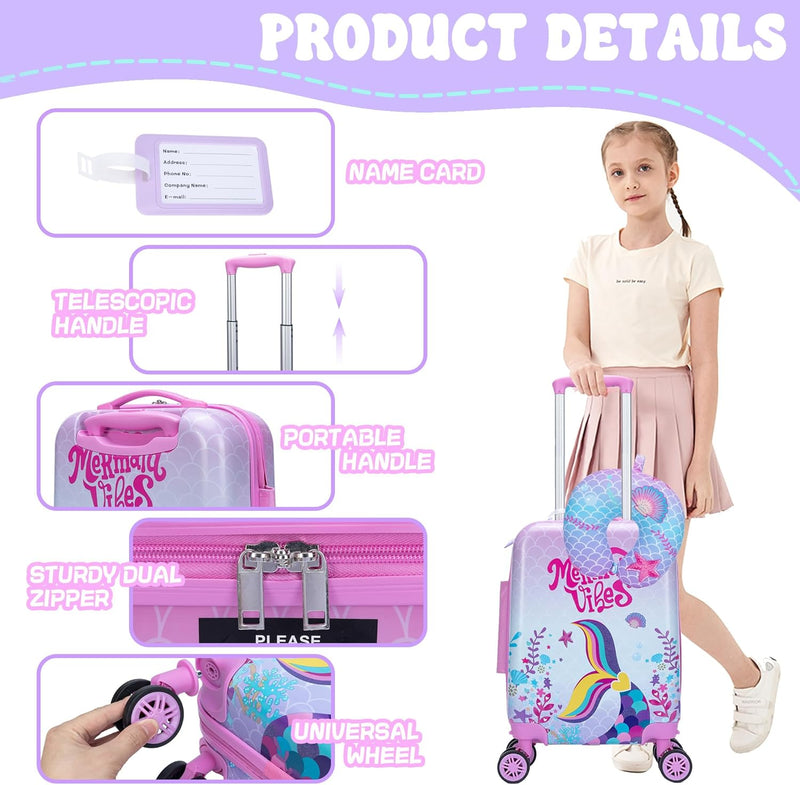3-delige Kinder Bagageset met Handbagage Koffer