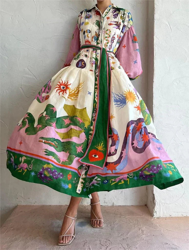 Stijlvolle Italiaanse Maxi Jurk – Bianca