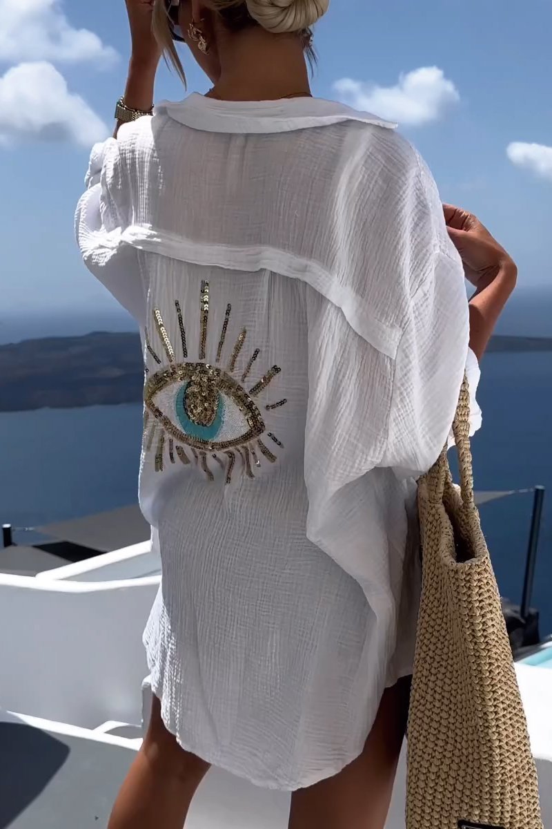 Zomerse Dames Tuniek met Versierde Achterzijde – Serena