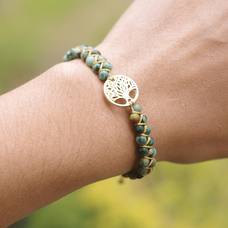 Levensboom Armband met Afrikaanse Jaspis - Auralyn