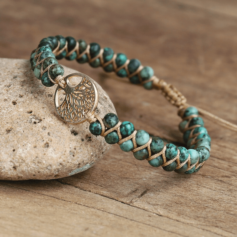 Levensboom Armband met Afrikaanse Jaspis - Auralyn