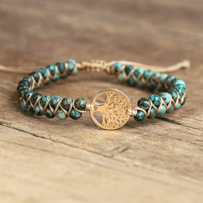 Levensboom Armband met Afrikaanse Jaspis - Auralyn