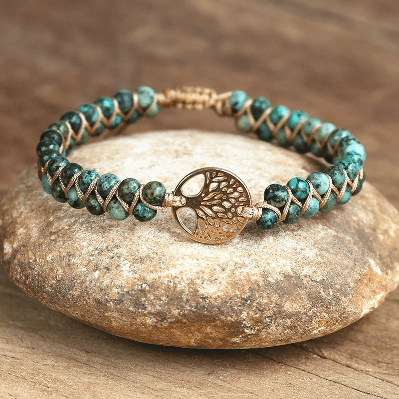 Levensboom Armband met Afrikaanse Jaspis - Auralyn