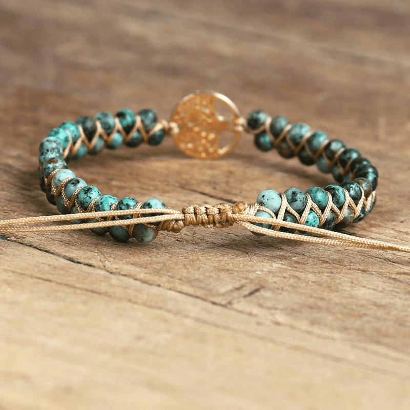 Levensboom Armband met Afrikaanse Jaspis - Auralyn