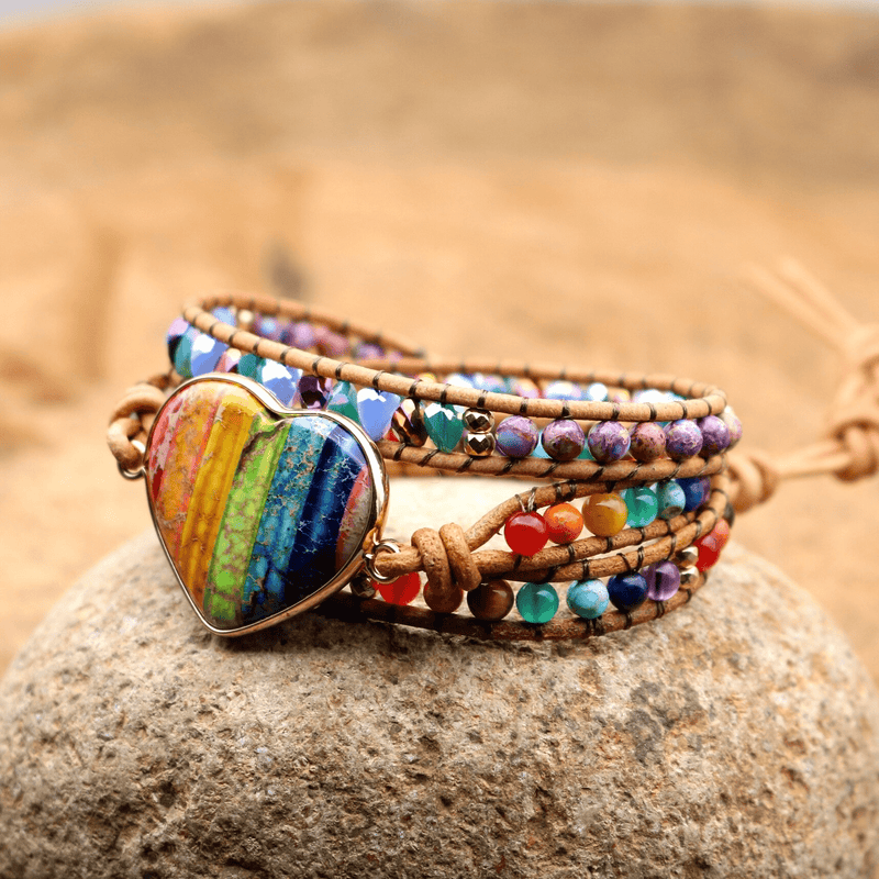 Chakra Hart Wikkelarmband - Liora