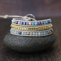Essentiële Jaspis Wikkelarmband - Amarilis