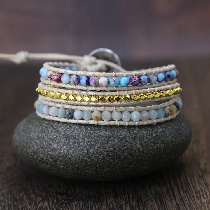 Essentiële Jaspis Wikkelarmband - Amarilis