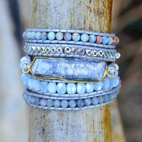 Helende Blauwe Topaas Wikkelarmband - Aurina