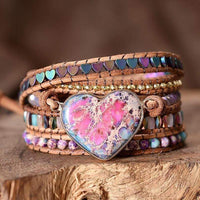 Liefdesbescherming Jaspis Wikkelarmband - Amora