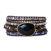Krachtige Onyx Wikkelarmband - Isadora