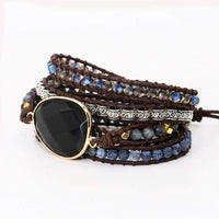 Krachtige Onyx Wikkelarmband - Isadora