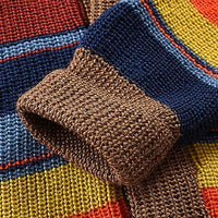 Gebreide Heren Cardigan met Kleurblok en Geometrisch Patroon – Leandro