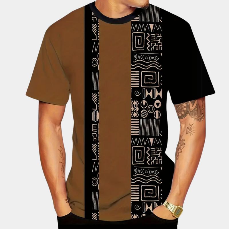 Casual T-Shirt met Kleurblokken voor Heren - Milo