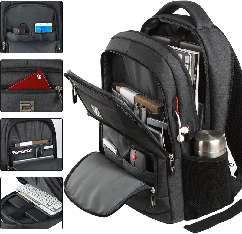 Slim Anti-Diefstal Laptop Rugzak met USB Oplaadpoort