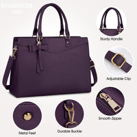 Waterdichte PU Leren Laptoptas met Multi-Pocket Ontwerp voor Dames