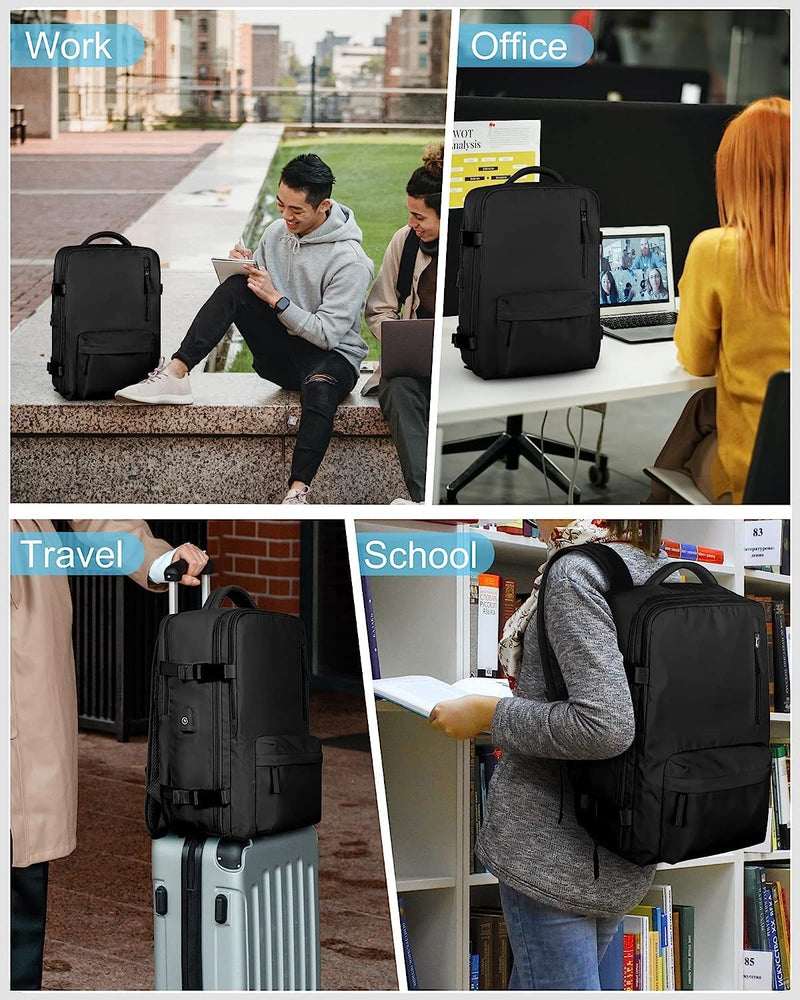 Waterdichte Reisrugzak met Schoenvak & USB-poort – Geschikt voor 14" Laptop