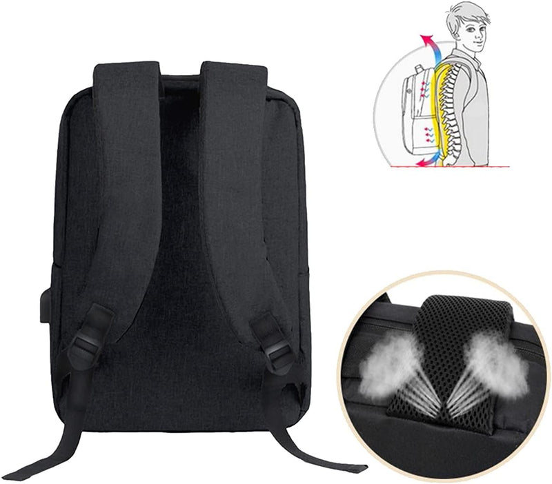 Slim Waterdichte Laptoprugzak met USB-poort