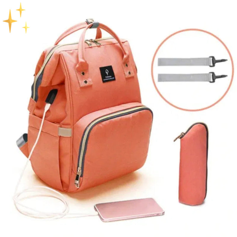 Stijlvolle Luiertas Rugzak met USB-oplader – ParentPack