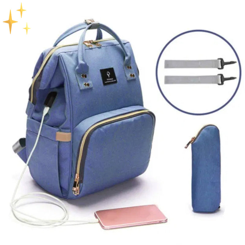 Stijlvolle Luiertas Rugzak met USB-oplader – ParentPack