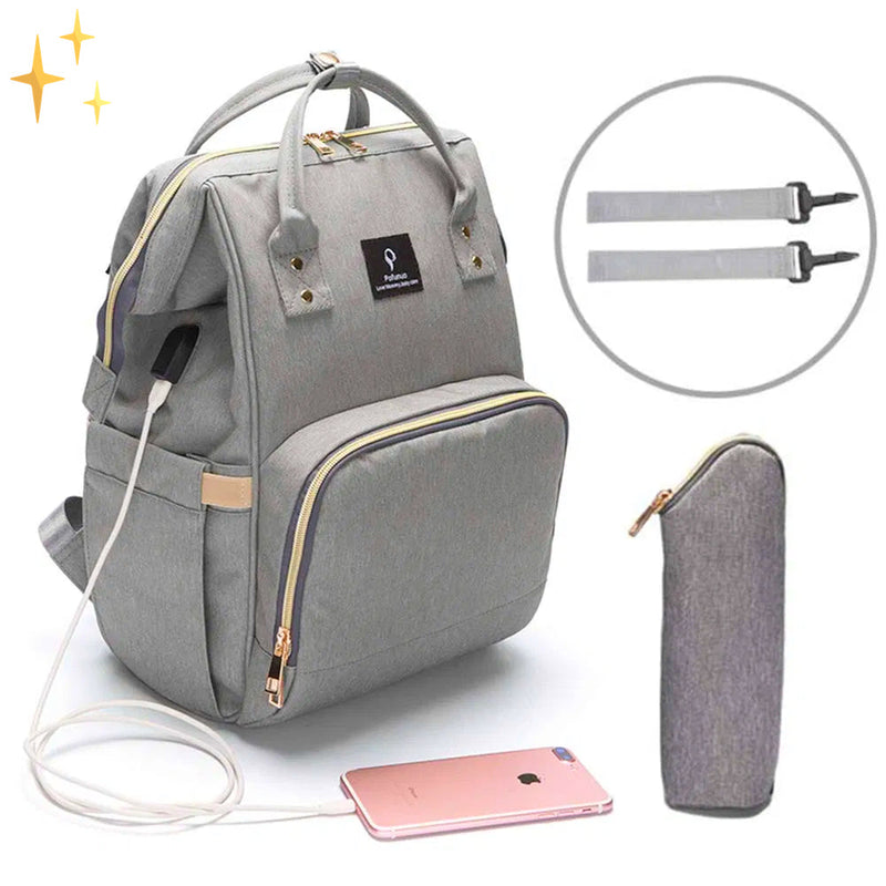 Stijlvolle Luiertas Rugzak met USB-oplader – ParentPack