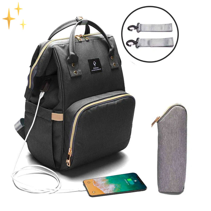 Stijlvolle Luiertas Rugzak met USB-oplader – ParentPack
