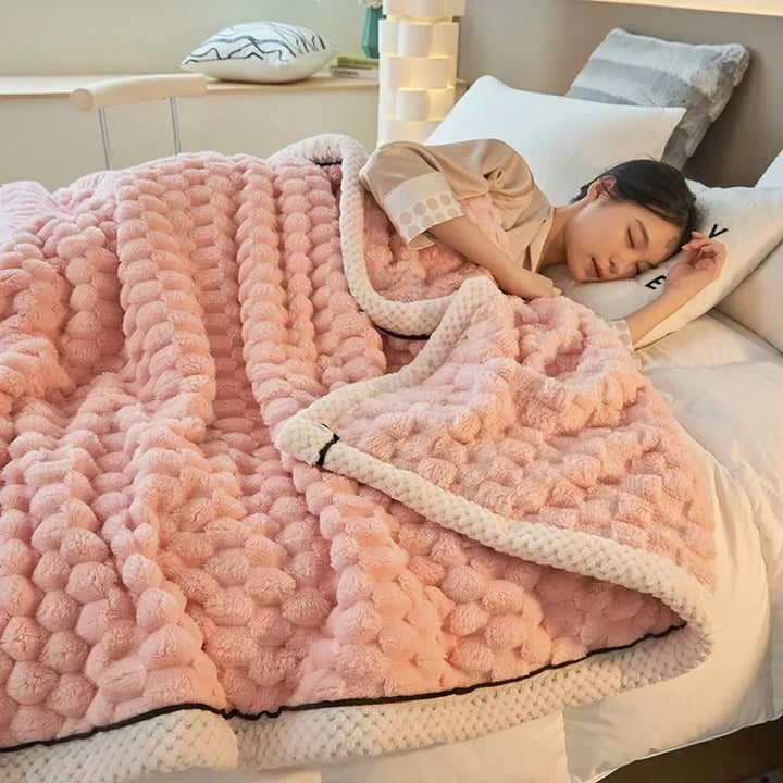 Dubbelzijdig Coral-Velvet Dekentje voor Herfst & Winter – TurtleWarm