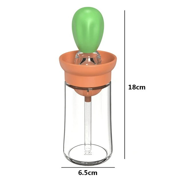 Siliconen Oliefles met Borstelkop - OilBuddy
