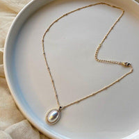 Vintage Gouden Parel Ketting - Lumina