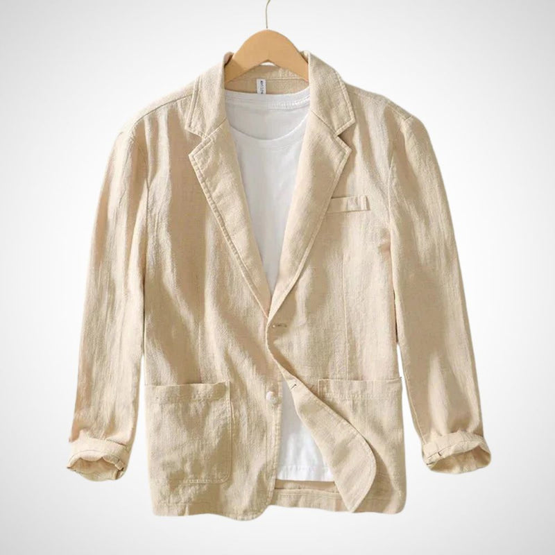 Lichte heren linnen blazer van katoenmix – Julian