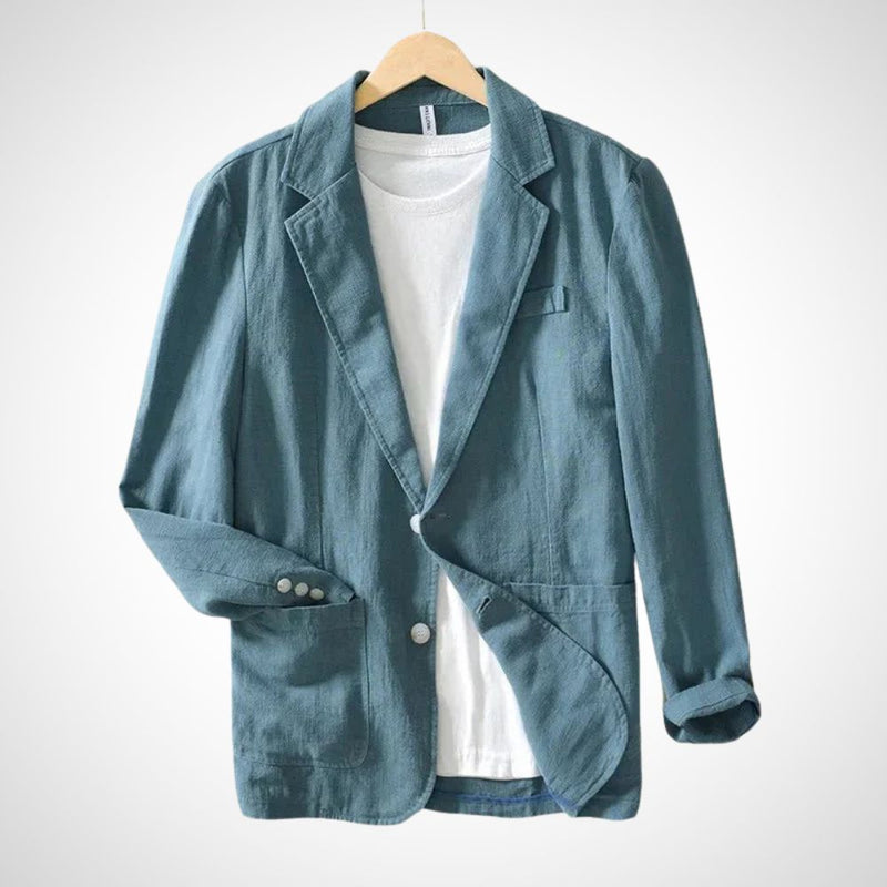 Lichte heren linnen blazer van katoenmix – Julian