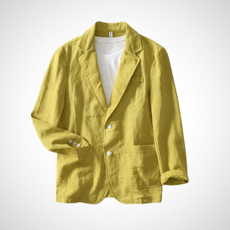 Lichte heren linnen blazer van katoenmix – Julian